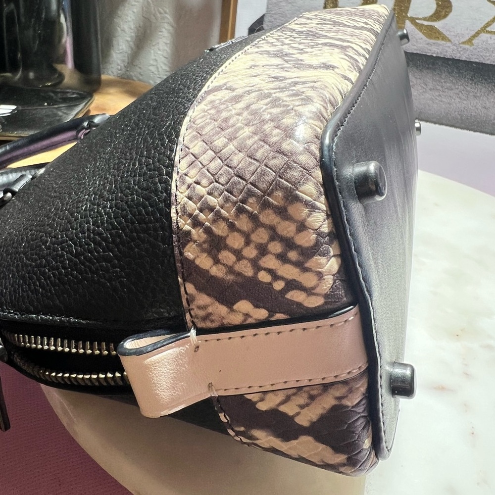 Coach Mini Sierra Satchel Black and grey Satchel with Exotic Accents EUC - Picture 6 of 14